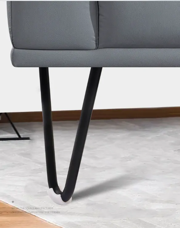 Postelová noha Hairpin 200mm, 4 kusy, černá