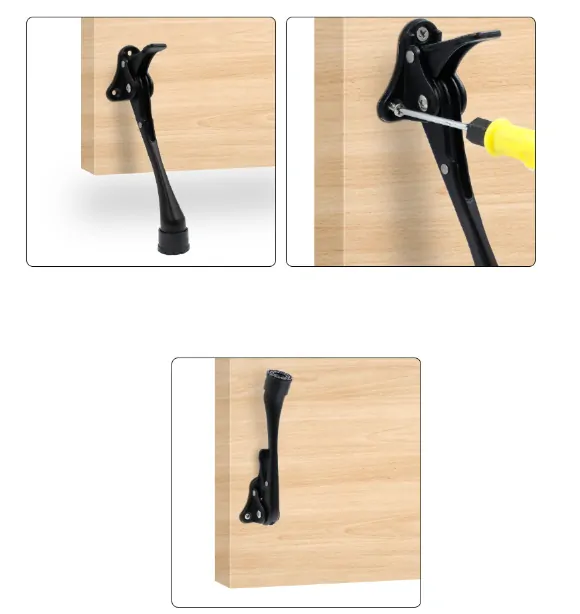 Dveřní zarážka výklopná nášlapná 90mm, zelená