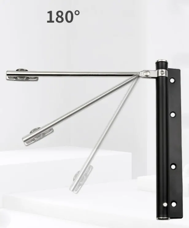 Automatický zavírač dveří 145° sklopný černý