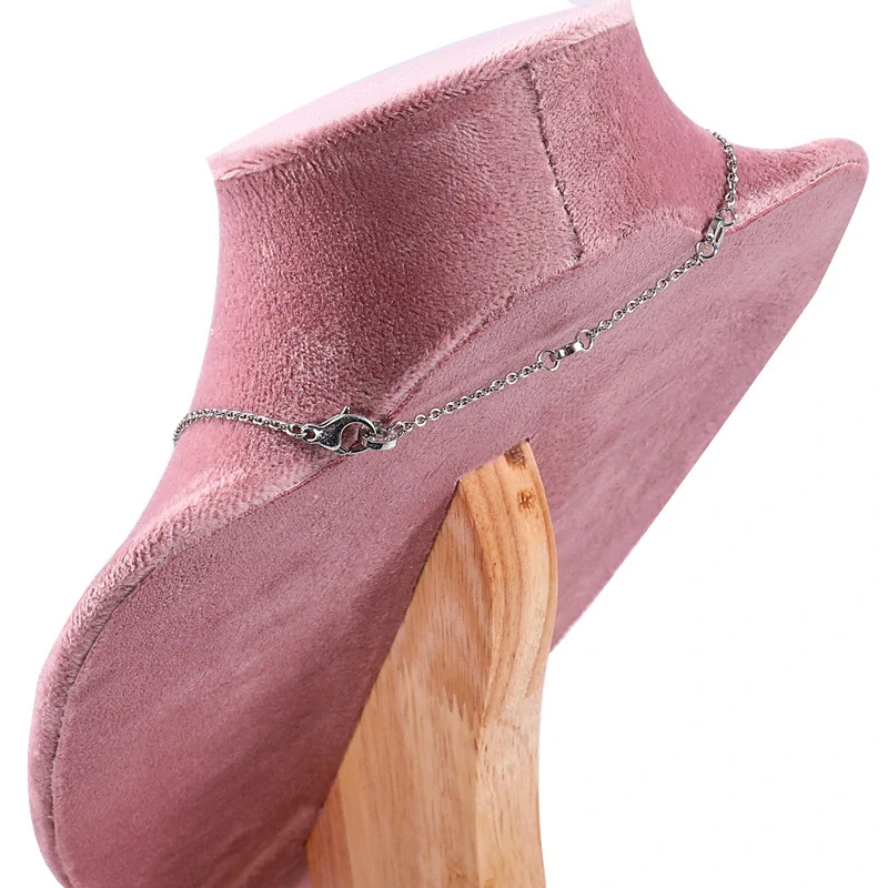 Stojánek, dekolt na šperky výška 24cm růžová
