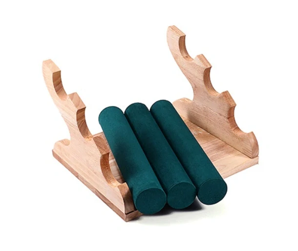 Stojánek, dekolt na náramky 3 patra sisálová textílie