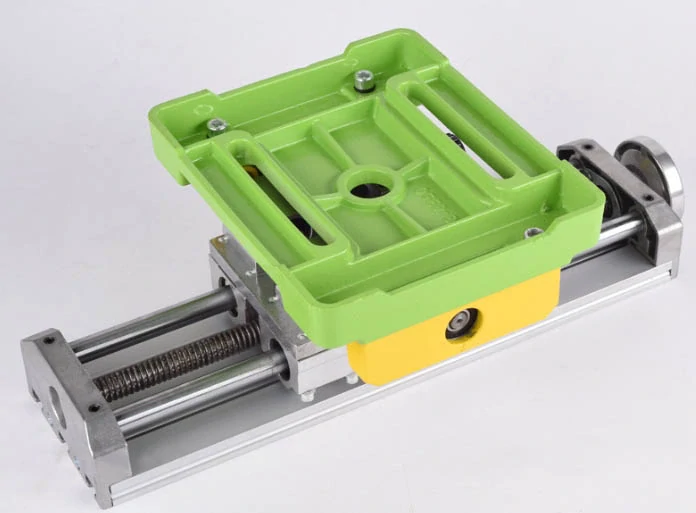 Křížový pracovní stůl 350x100mm zelený hliník