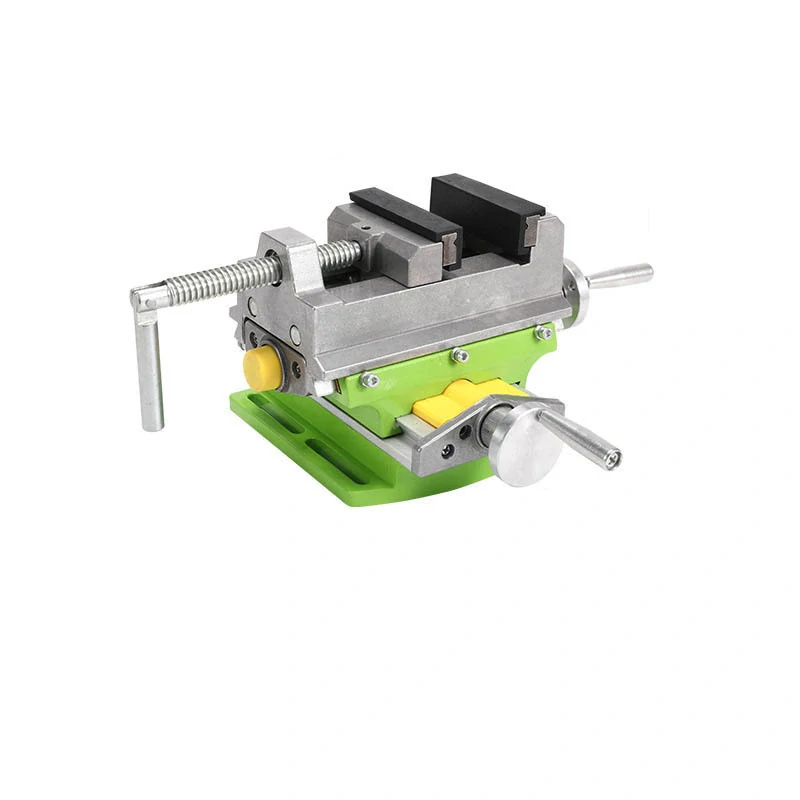 Křížový pracovní stůl 130x130mm zelený, svěrák