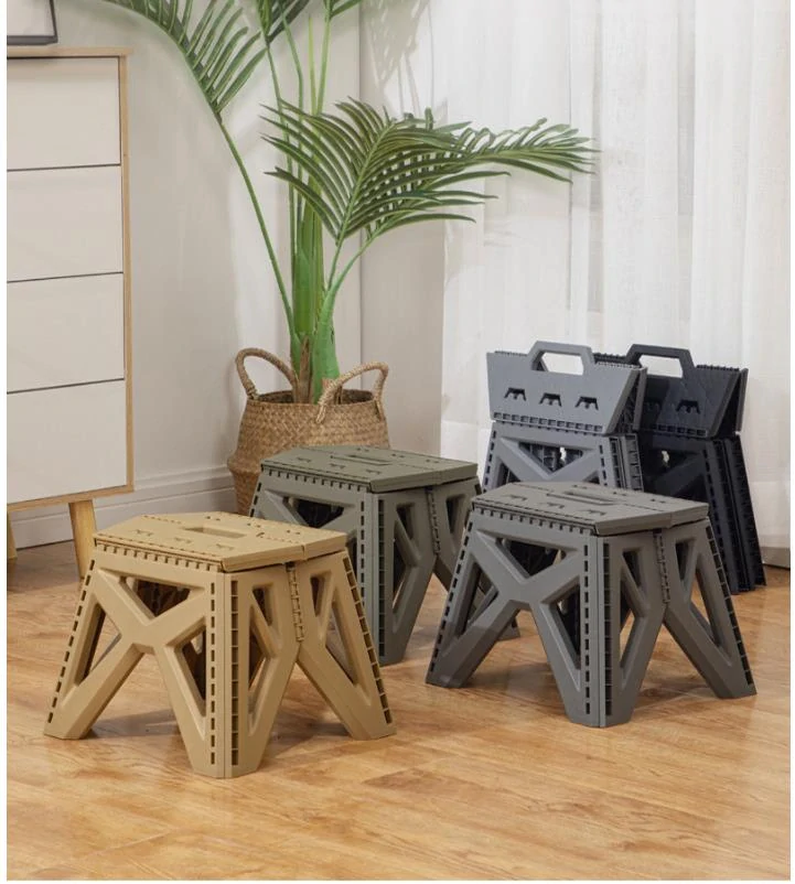 Plastová skládací židle stolička – černá 