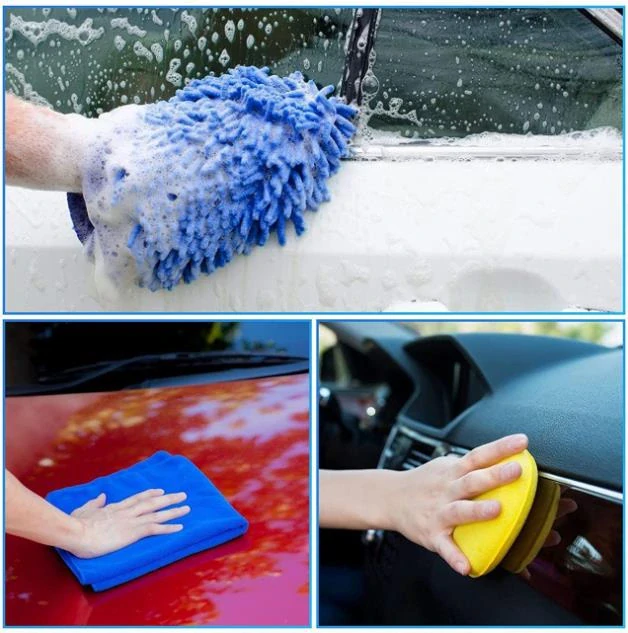 Sada štětců a kartáču na auto detailing 15ks