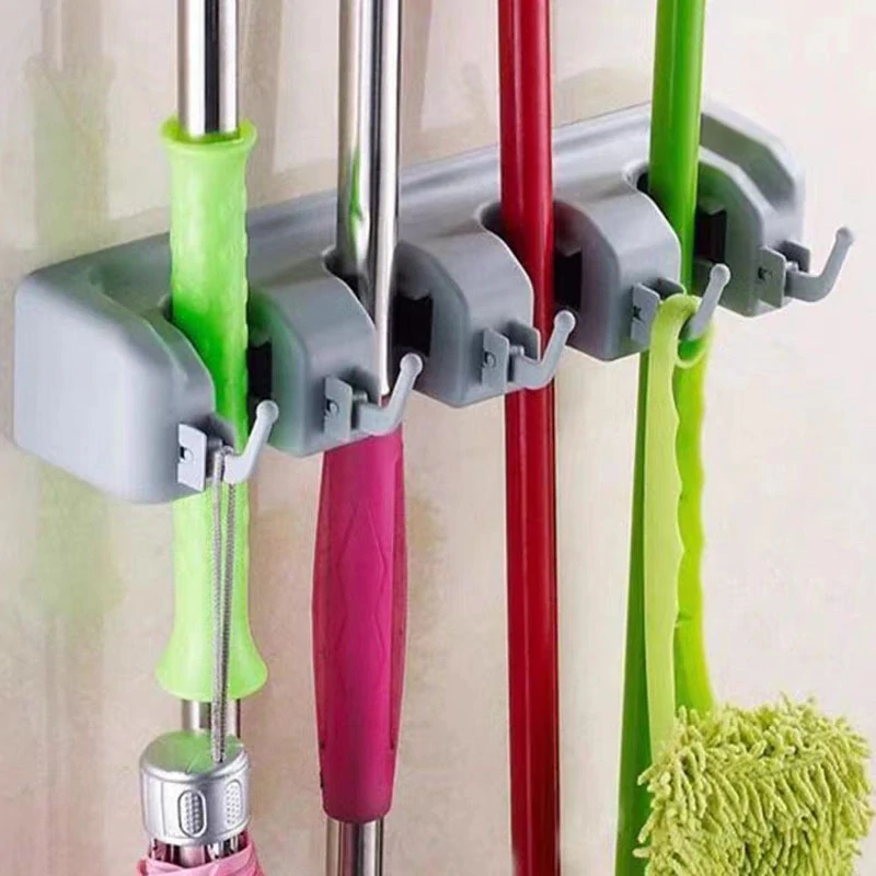 Držák na mopy a úklidové pomůcky 4x