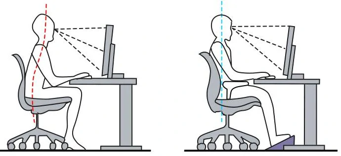 Podnožka pod stůl křesla s masážní funkcí, ergonomická podnožka