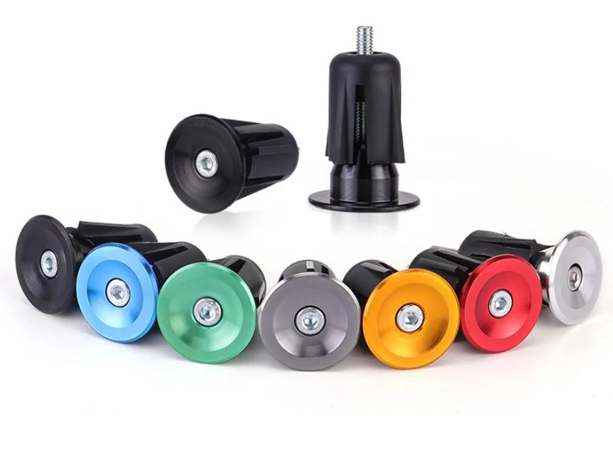 2 ks Zátka řídítek hliníková - červená