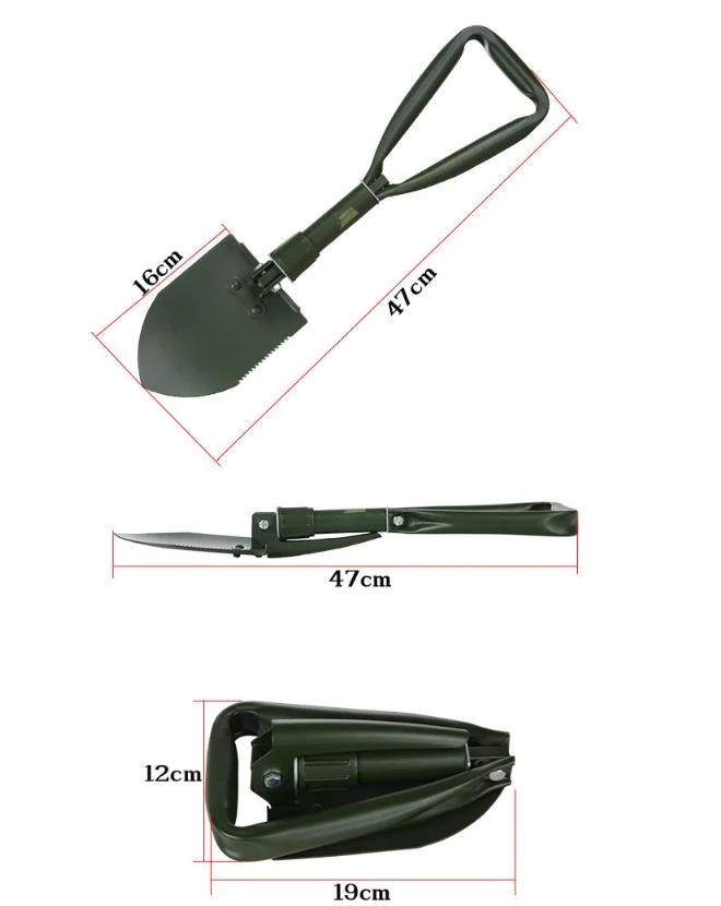 Skládací multifunkční lopatka model M – černá