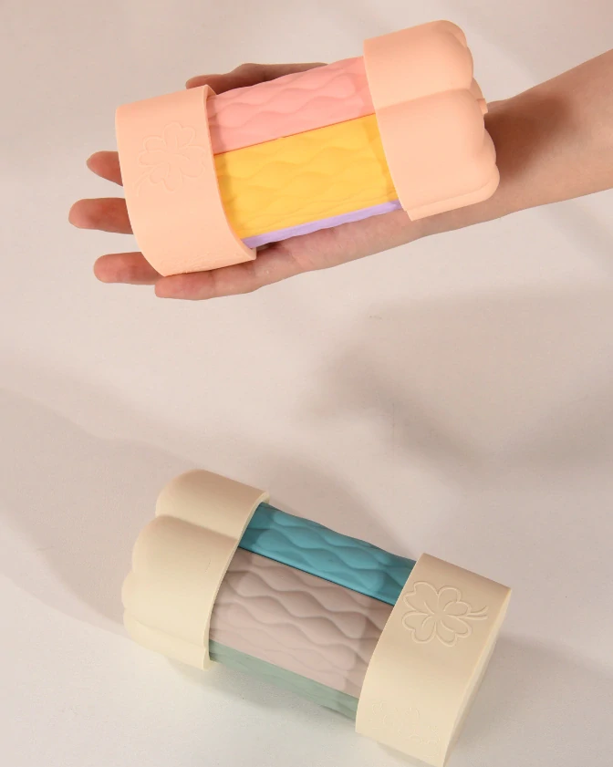 Cestovní silikonové lahvičky 4v1 – modré