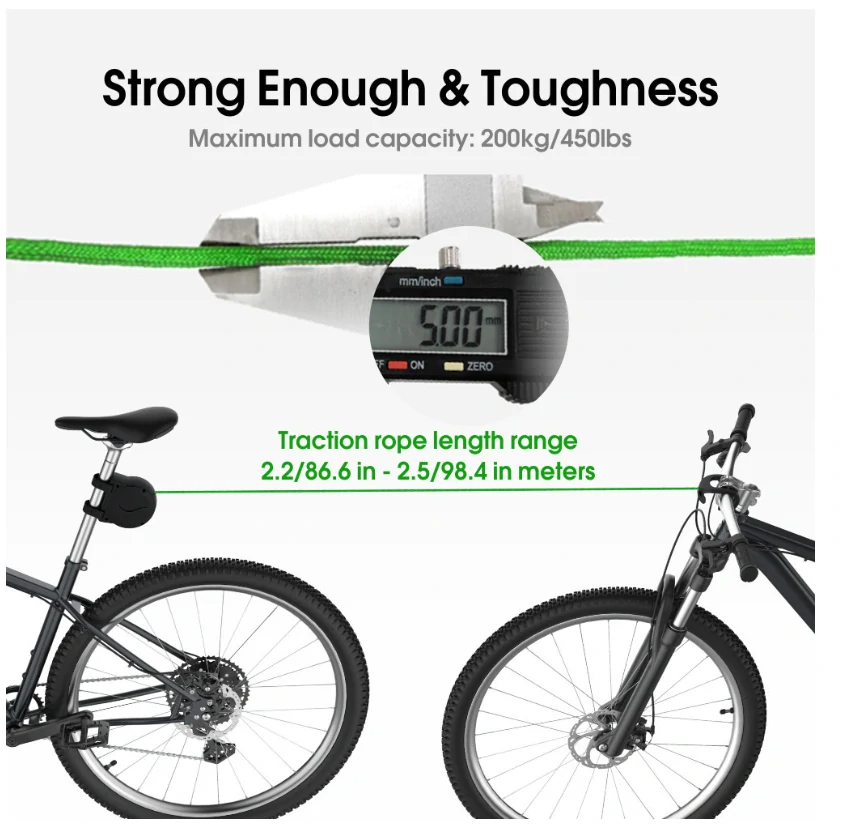 Tažné lano na kolo, samonavíjecí