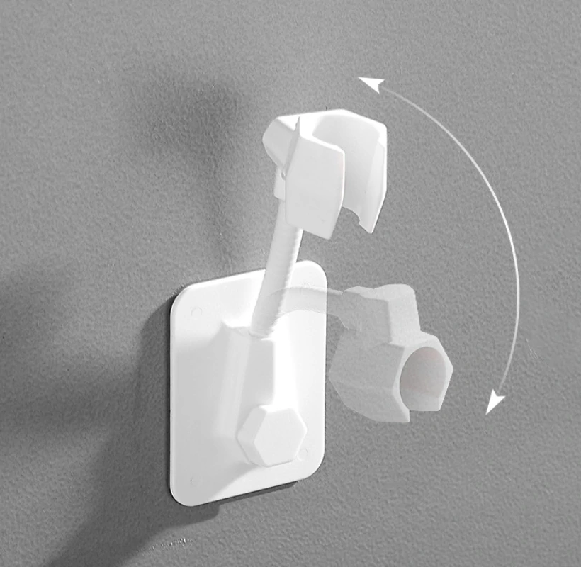 Držák sprchy s nastavitelným ramenem – černý (1 ks)