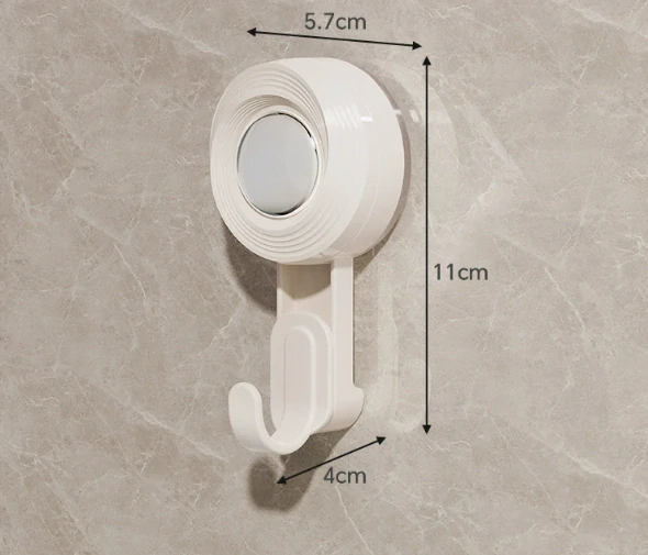 Háček s vakuovou přísavkou – bílý, 1ks