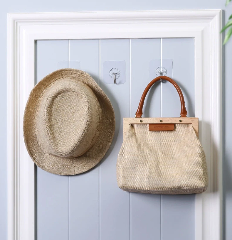 Samolepicí háček transparentní – sada 5 ks