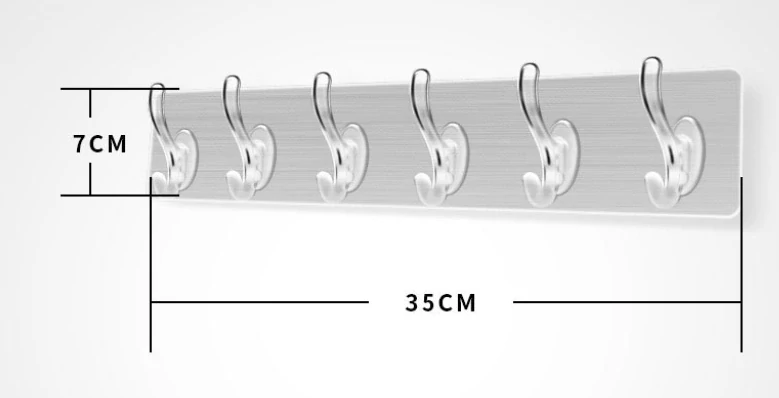 Samolepicí háčky 6ks – transparentní (dvojitý háček)