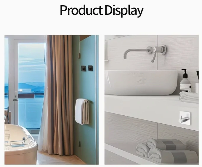 Samolepicí háček – nerez hranatý, sada 4 ks