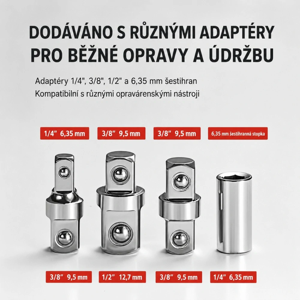 Multifunkční prodlužovací klíč s adaptéry