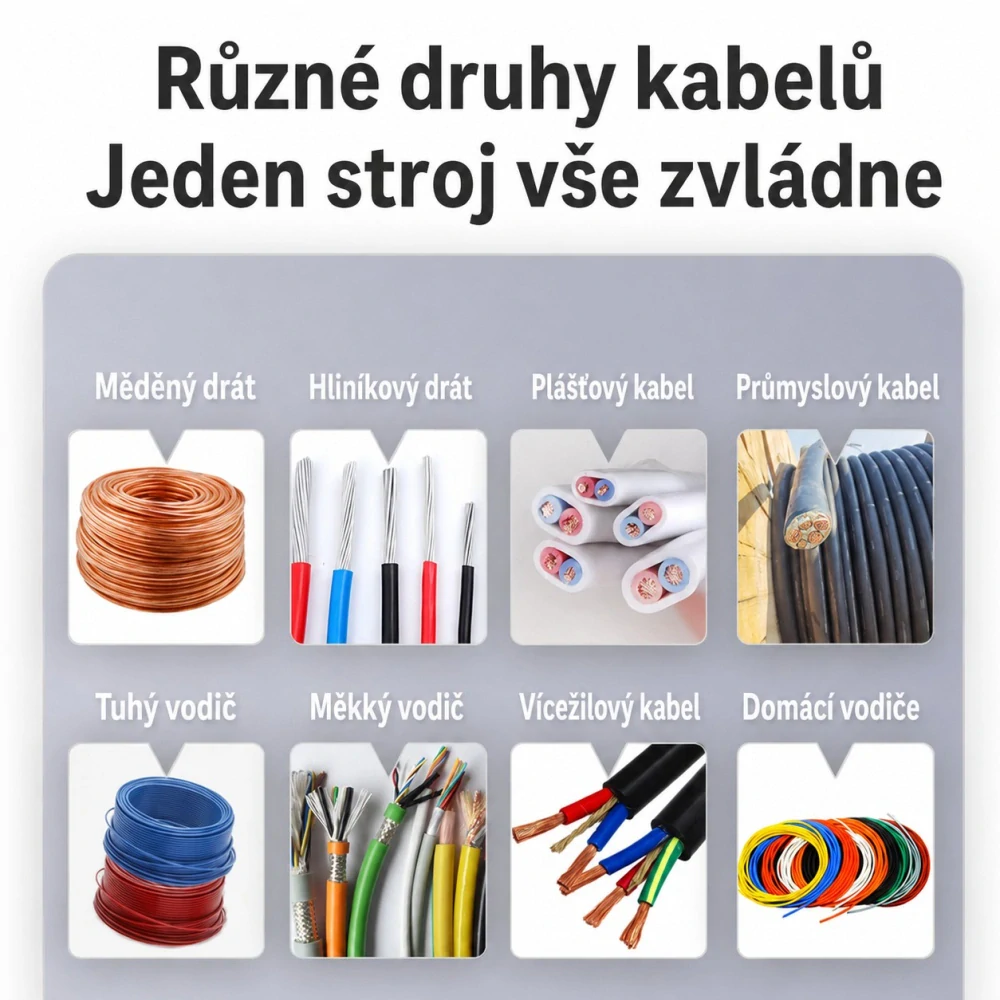 Ruční odizolovací stroj na kabely 1–25 mm