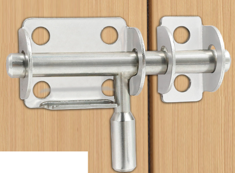 Dveřní nerezová petlice 201 mini s protikusem