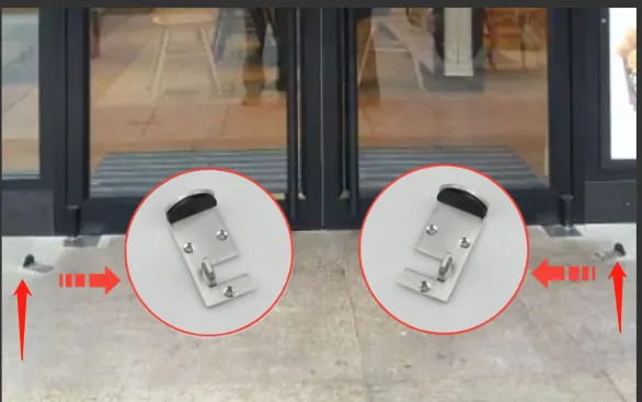 Dveřní zarážka na podlahu 55mm pravá