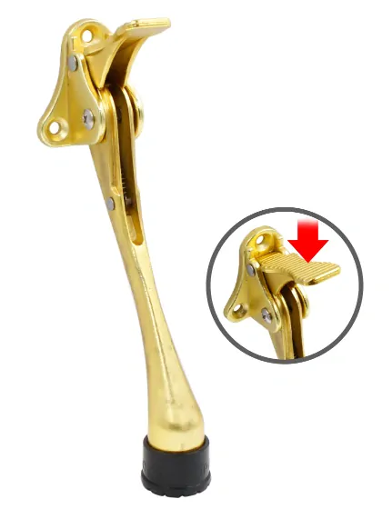 Dveřní zarážka výklopná nášlapná 90mm, zelená