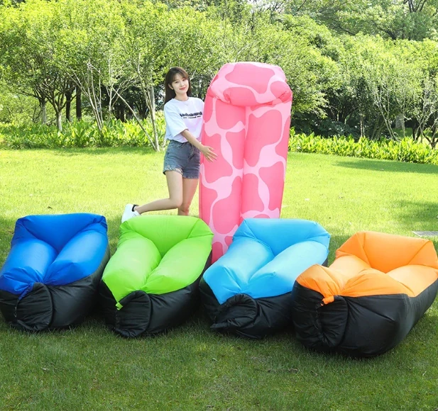 Nafukovací vak Lazy bag dvouvrstvý - modrý