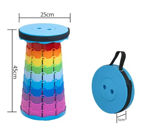 Teleskopická skládací židlička modročerná