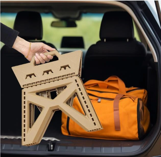 Plastová skládací židle stolička – černá 