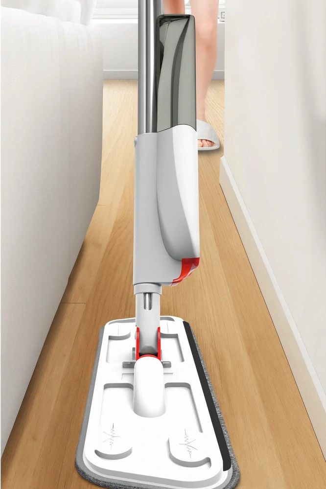 Mop s rozprašovačem 3x potah, spray mop, sprej bílý červený