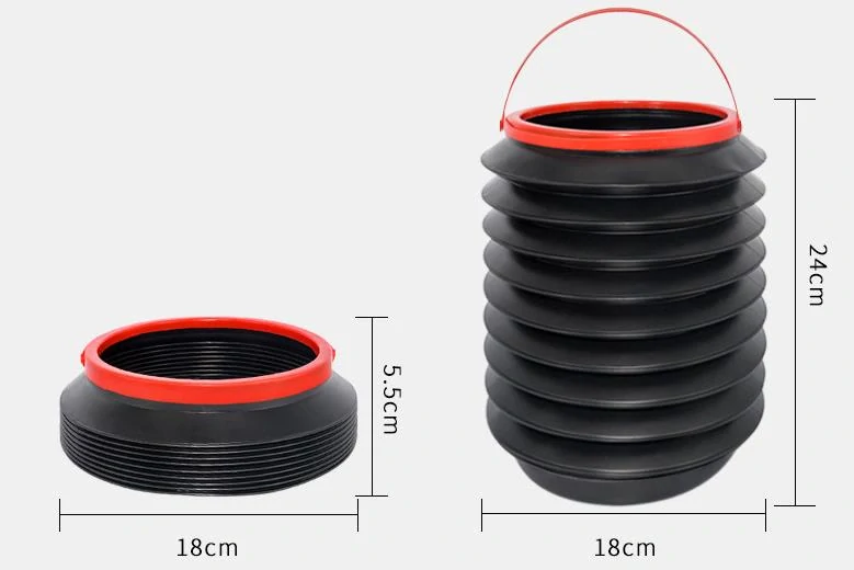 Skládací koš na odpadky 4L do auta, černý