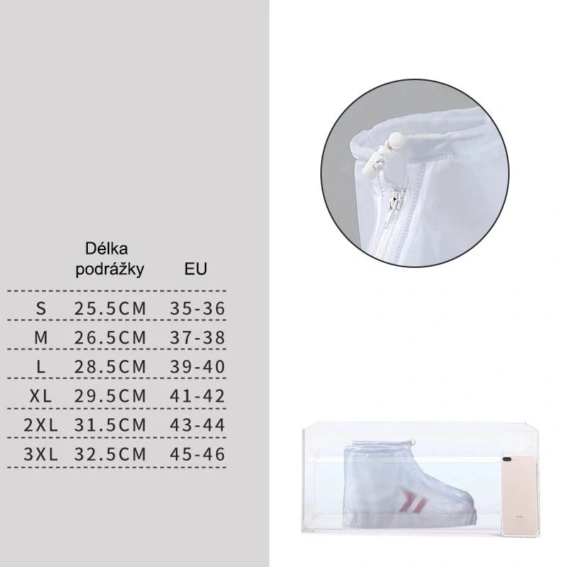 Stylové nepromokavé návleky na boty bílé M