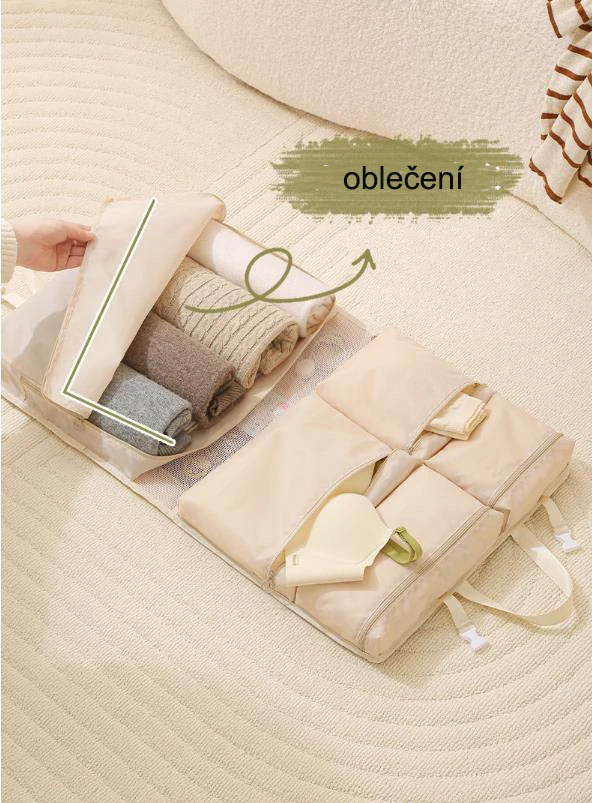 Velká sada cestovních organizérů 8 ks béžová