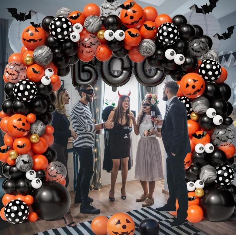 Párty balónky, balónková girlanda halloween BOO 141ks