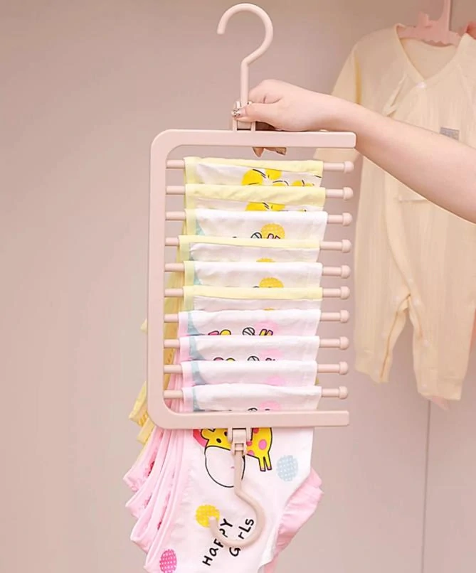 Věšák na spodní prádlo 10 tyčí šedý