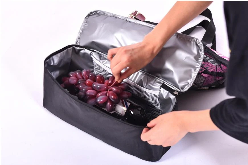 Plážová taška s termo přihrádkou - černá