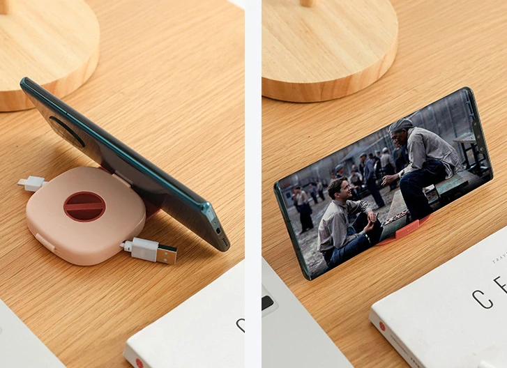 Navijak na usb kabel, navíječ na sluchátka - bílý