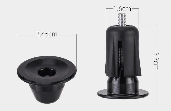 2 ks Zátka řídítek hliníková - červená