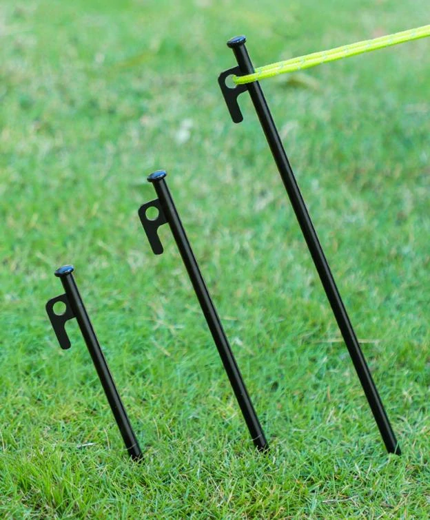 Stanový kolík 30 cm – zesílený ocelový kolík s rychlo-úchytovým okem