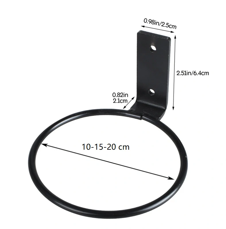 Kovový nástěnný držák na květináč – průměr 20 cm (1 ks)