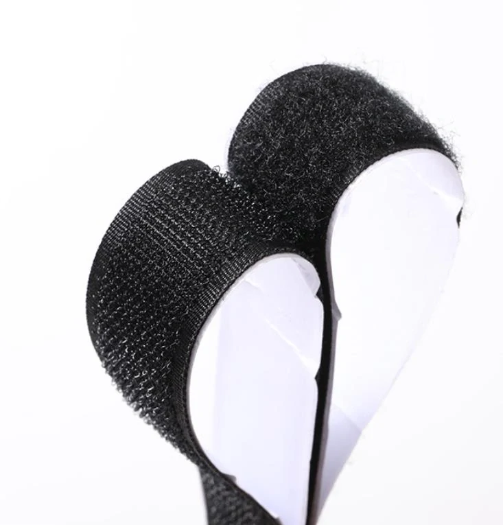 Samolepicí suchý zip (Velcro) – černý, 2× 100cm, šířka 20 mm