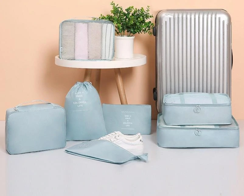 Sada 7ks cestovních organizérů do kufru - šedý