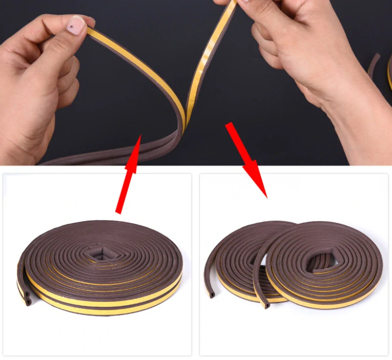 Samolepicí těsnění do oken a dveří 9x7,5mm x 6m – bílé