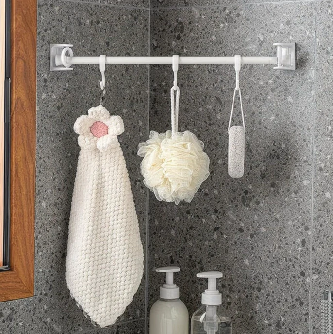 Samolepicí držák tyče / háček – óčko (2 ks)