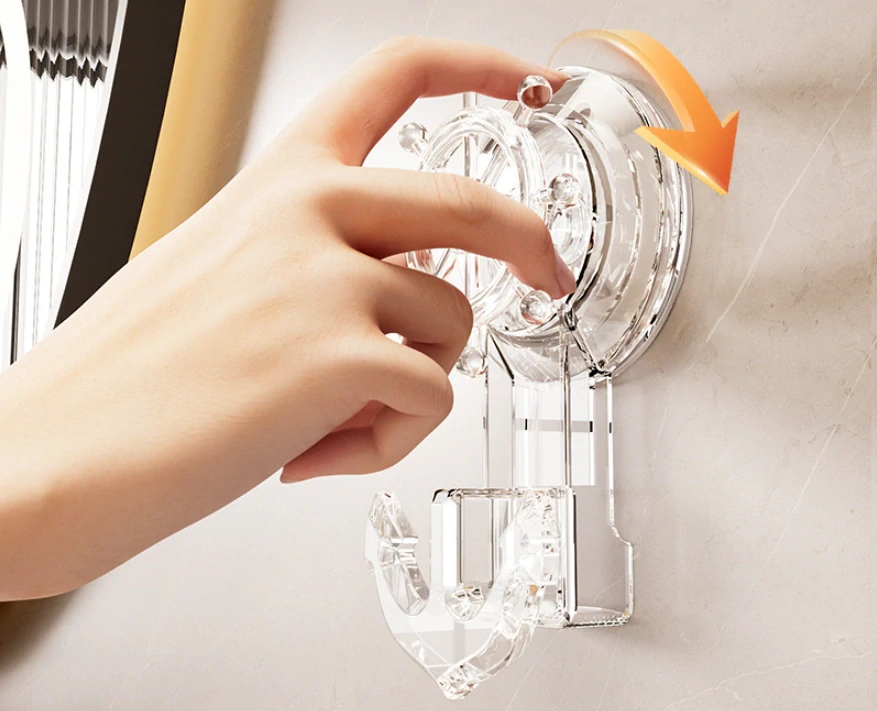 Háček s vakuovou přísavkou – transparentní