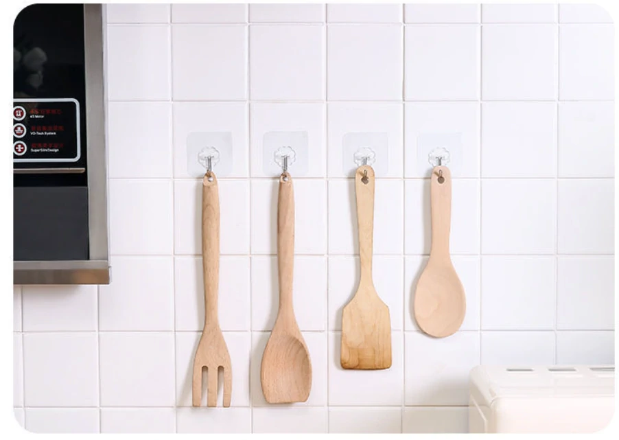 Samolepicí háček transparentní – sada 5 ks