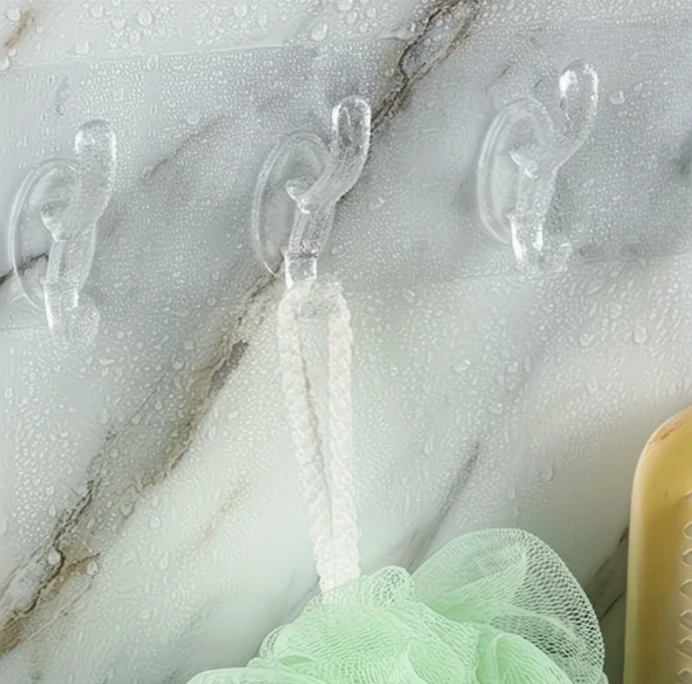 Samolepicí háčky 6ks – transparentní (dvojitý háček)