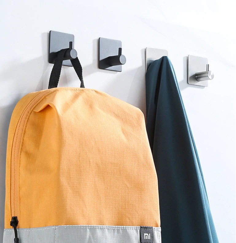 Samolepicí háček – nerez hranatý, sada 4 ks