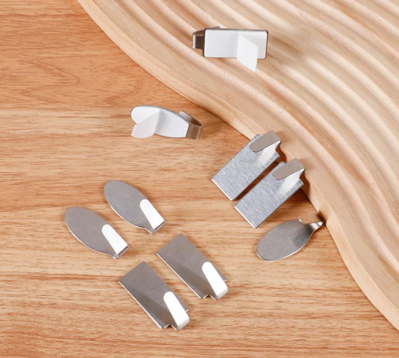 Samolepicí háček – nerez ovál 6 ks