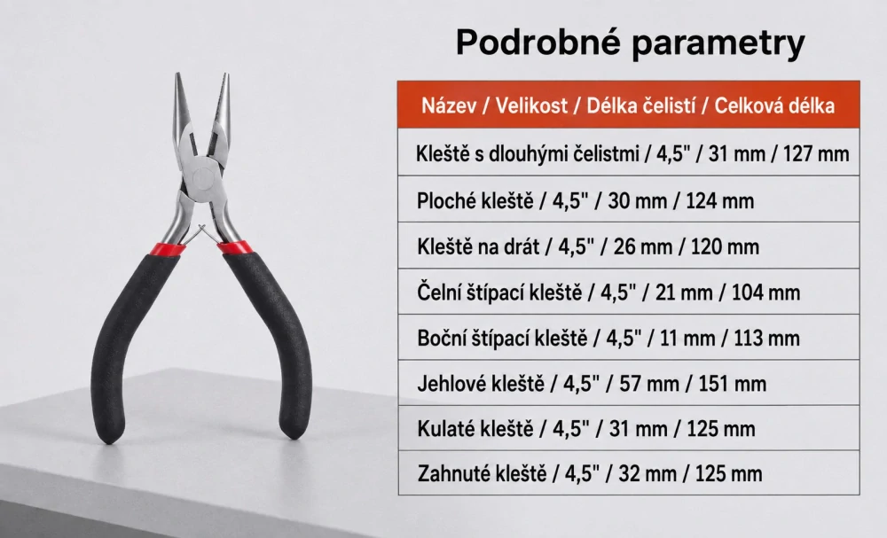 Sada mini kleští – 8 ks