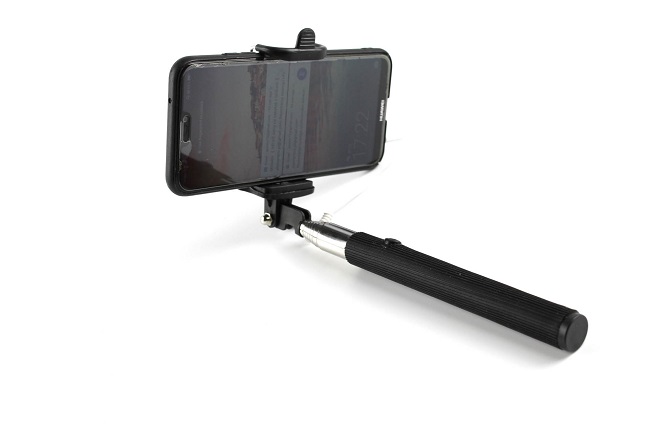 Elementrix selfie tyč 86cm černá s držákem